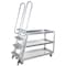 Vestil Hi-Duty Stock Picker Truck, Mold/Rubber, Aluminum, 500 lb Load Capacity, 3 Shelves, 21.875" W SPA-HD-2252 - alternate 4